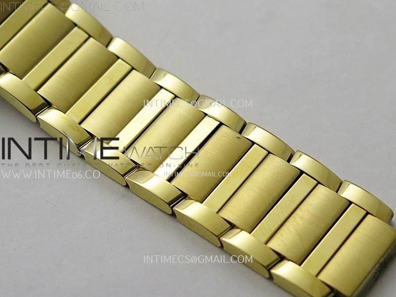 Tank Francaise Ladies 21.2mm YG 8848F 1:1 Best Edition Silver Dial on YG Bracelet Ronda Quartz